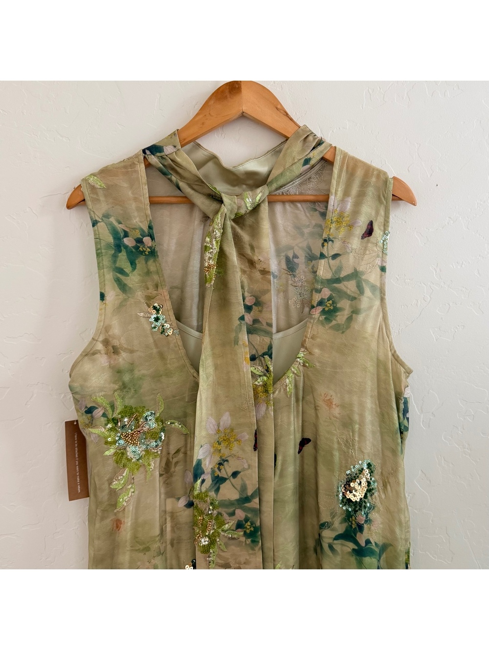 New O.P.T by Few Moda Naia Maxi Dress Beaded Size XL Mariposa - Picture 4 of 8